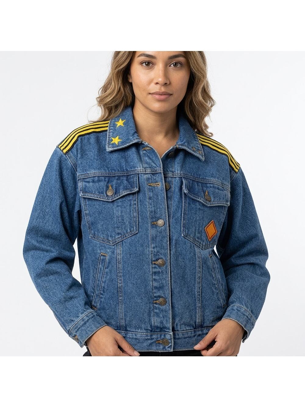 Vintage GOLDIE Utility Made in USA Blue Bomber Jacket Size S